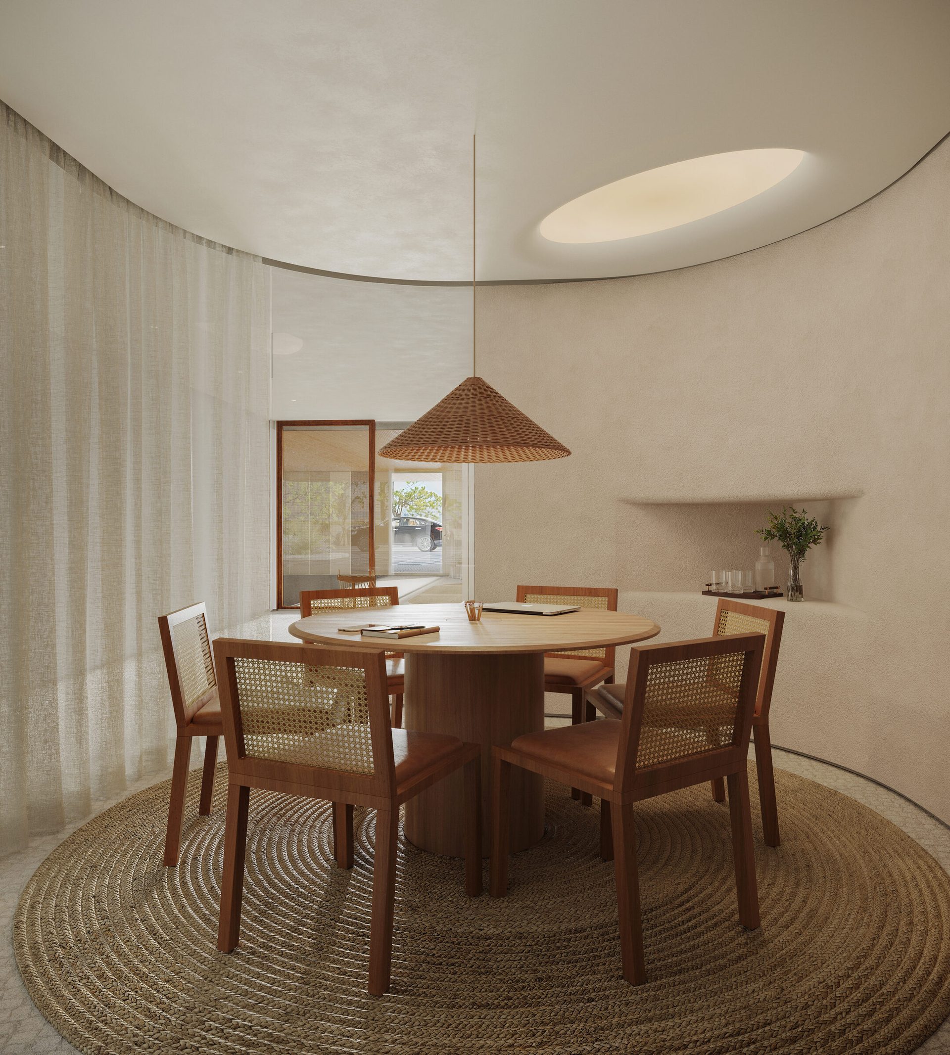 Sala de reunião exclusiva do apartamento de luxo na Vieira Souto