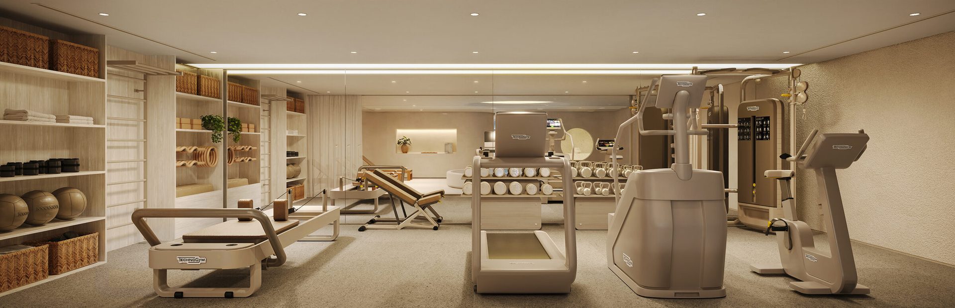 Academia Technogym do edifício frente mar na Vieira Souto, Ipanema