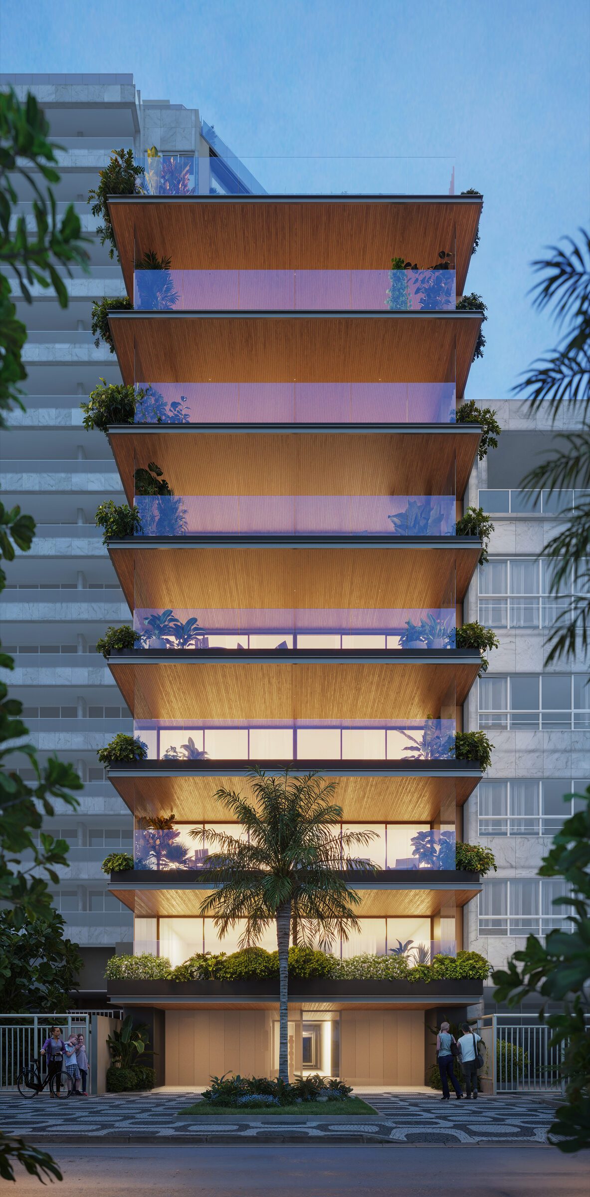 Fachada do apartamento frente mar na Vieira Souto, Ipanema